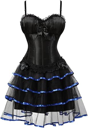 Corsage Korsett Mit Rock - Vintage Style & Verstellbar | Perfekt Für Karneval Und Mottopartys