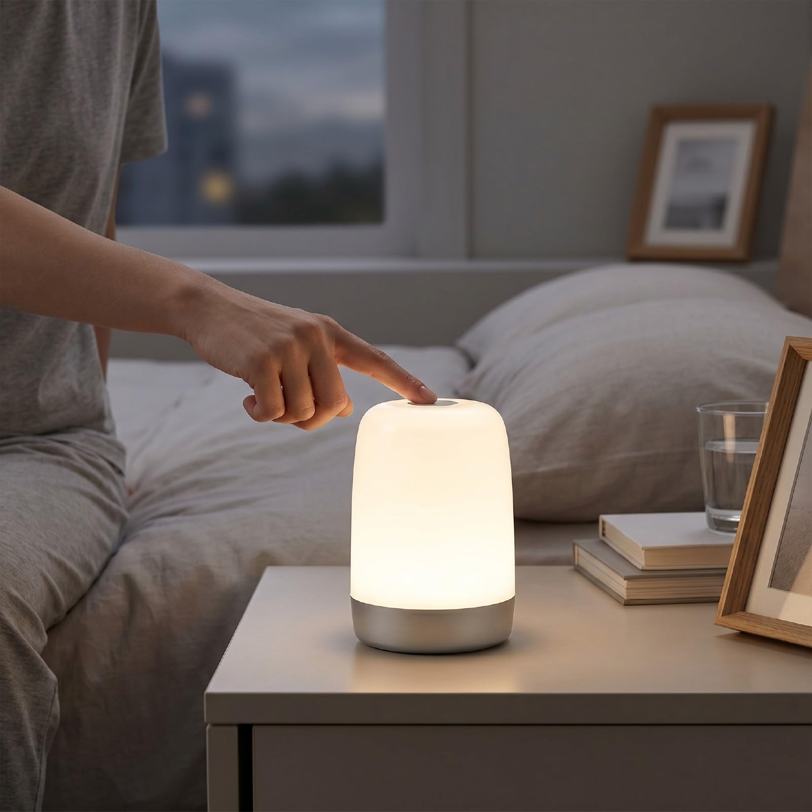PUSOKEI Réveil à Commande Tactile avec Affichage et Veilleuse