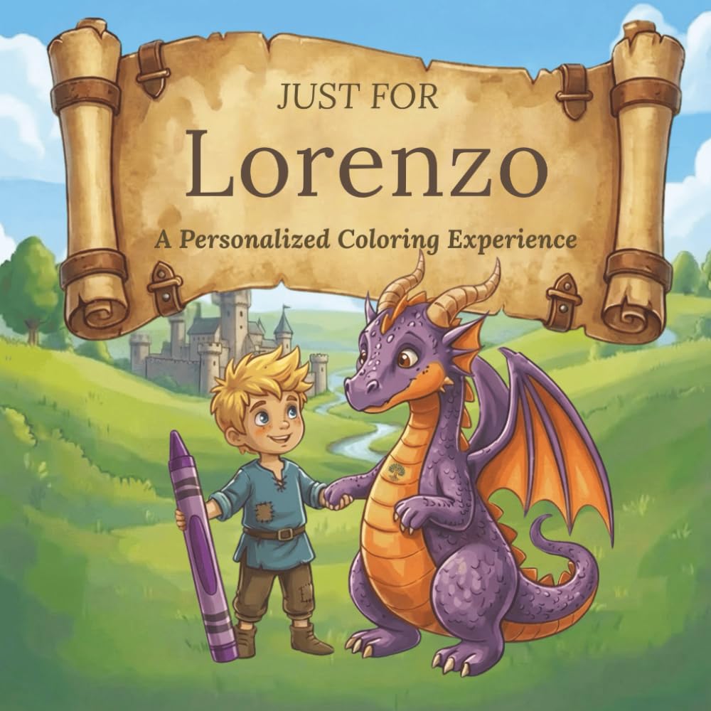 Just for Lorenzo: A Personalized Coloring Experience: 50 total coloring pages | 28 coloring pages featuring Lorenzo's name | 22 coloring pages themed for boys (Personalized Coloring Book Series)