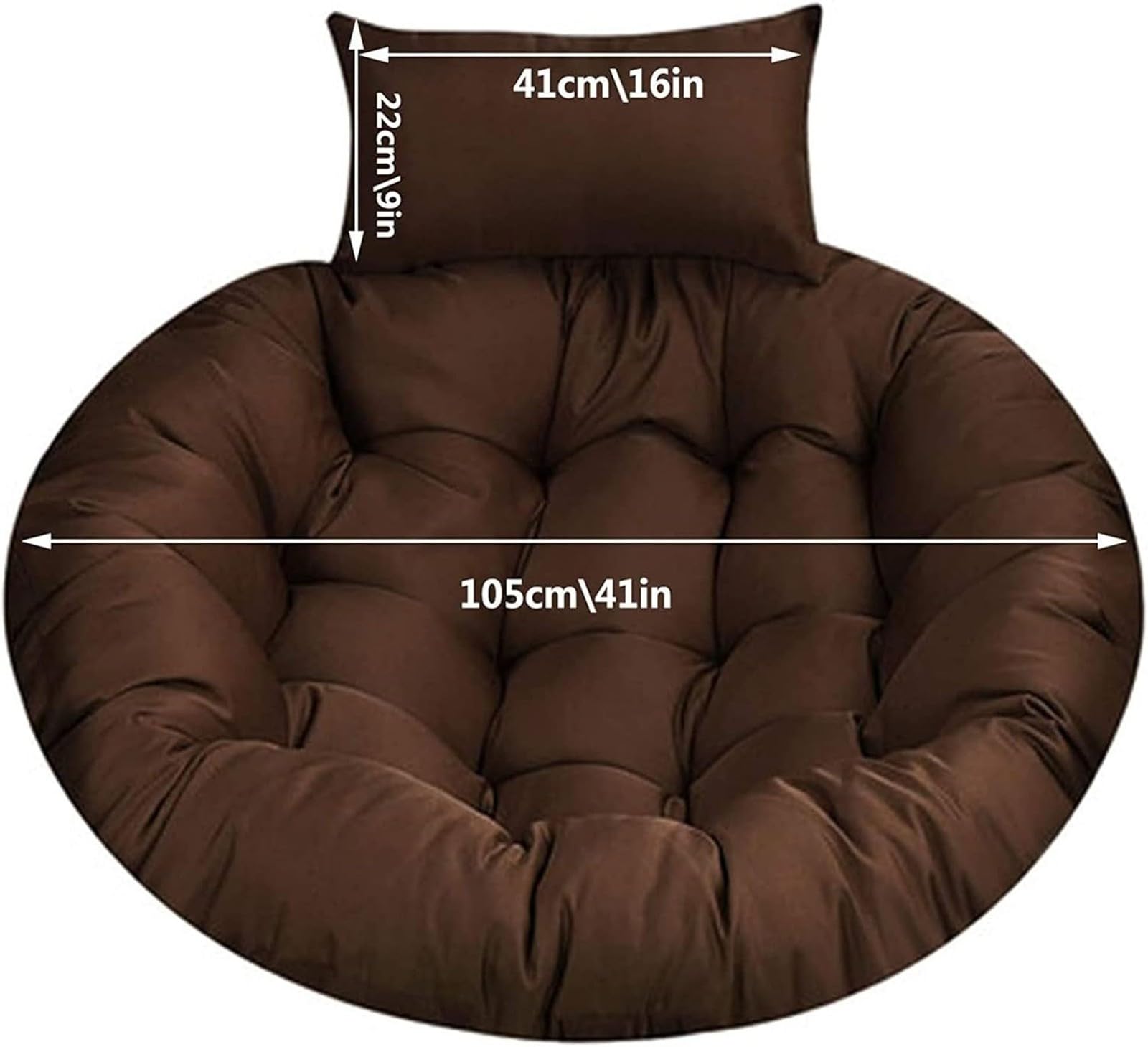 Housse Remplacement Coussin Chaise en Forme D'œUf, Housse Coussin SièGe BalançOire Suspendue D'ExtéRieur, Housse Coussin Hamac en Osier Jardin Lavable Uniquement(B)