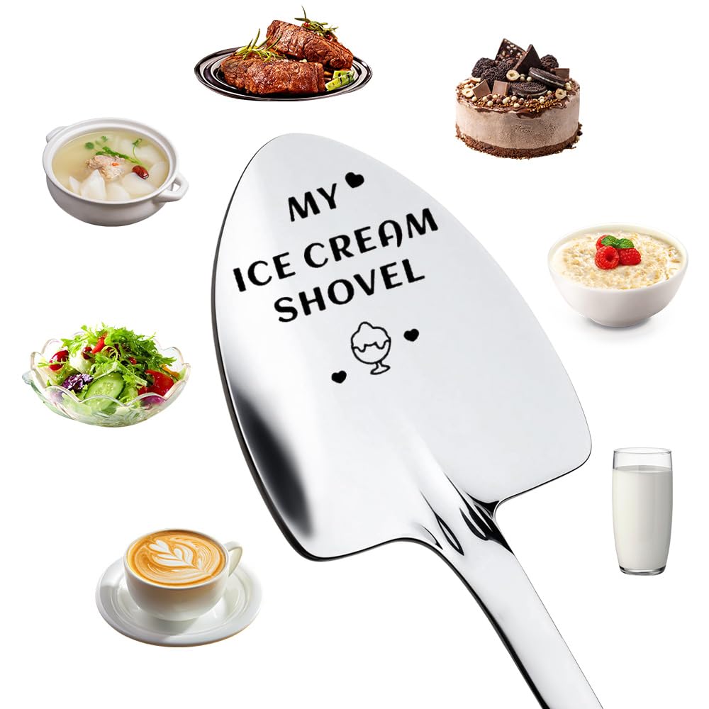 Funny Ice Cream Shovel Gift for Daughter Son Birthday Gifts for Best Friend Friendship Leaving Gift for Women Men Valentines Gifts for Husband Wife Ice Cream Lover Presents for Sister Brother โ image 1