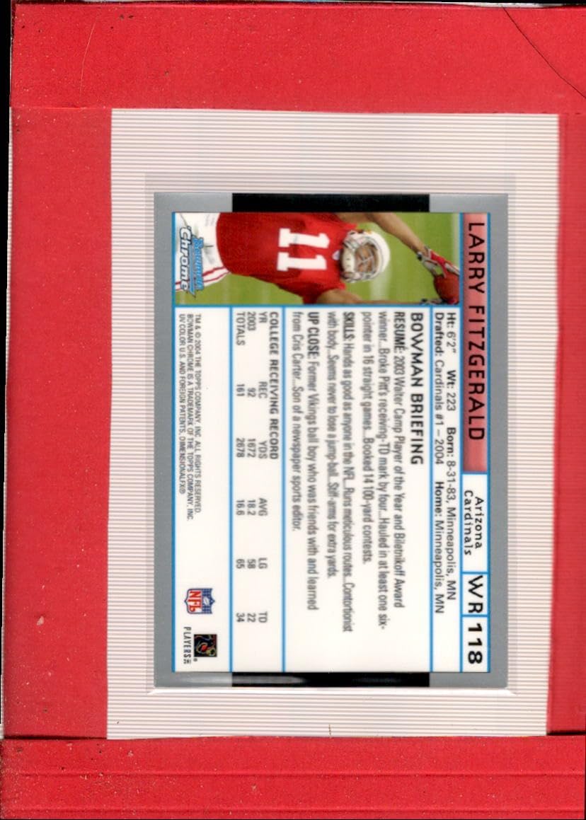 2004 Bowman Chrome #118 Larry Fitzgerald MINT RC Rookie Arizona Cardinals Football