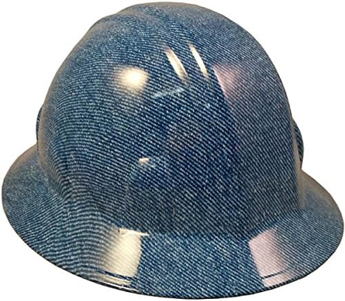 Texas America Safety Company Blue Denim Full Brim Style Hydro Dipped Hard Hat
