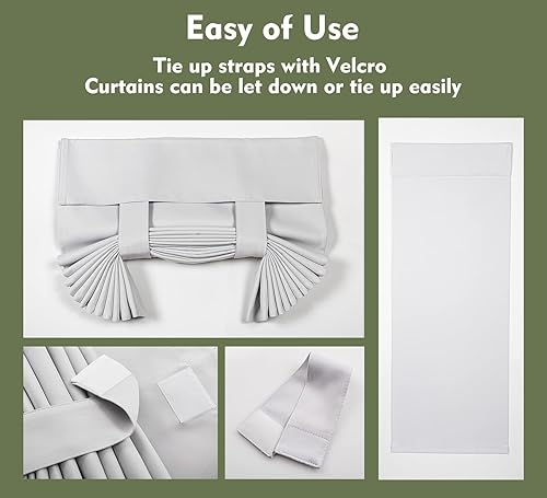 Miniatura 5 de PI Cortina opaca de velcro para puerta, privacidad con aislamiento térmico, cortina de puerta pequeña para aulapuerta corredizapuerta delantera, 1