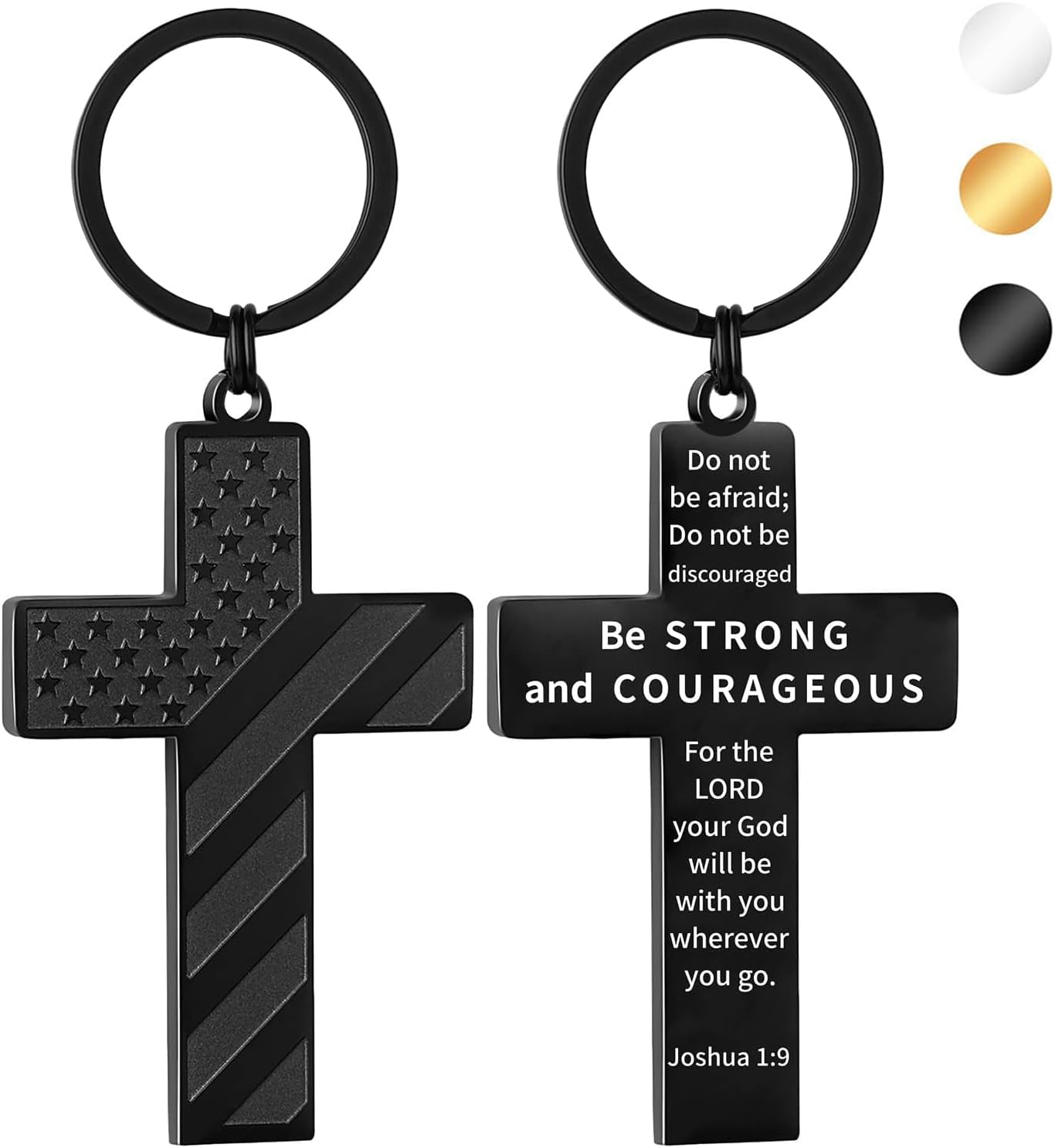DuoDiner Easter Basket Stuffers -Cross Keychains Gifts Religious Gifts for Men