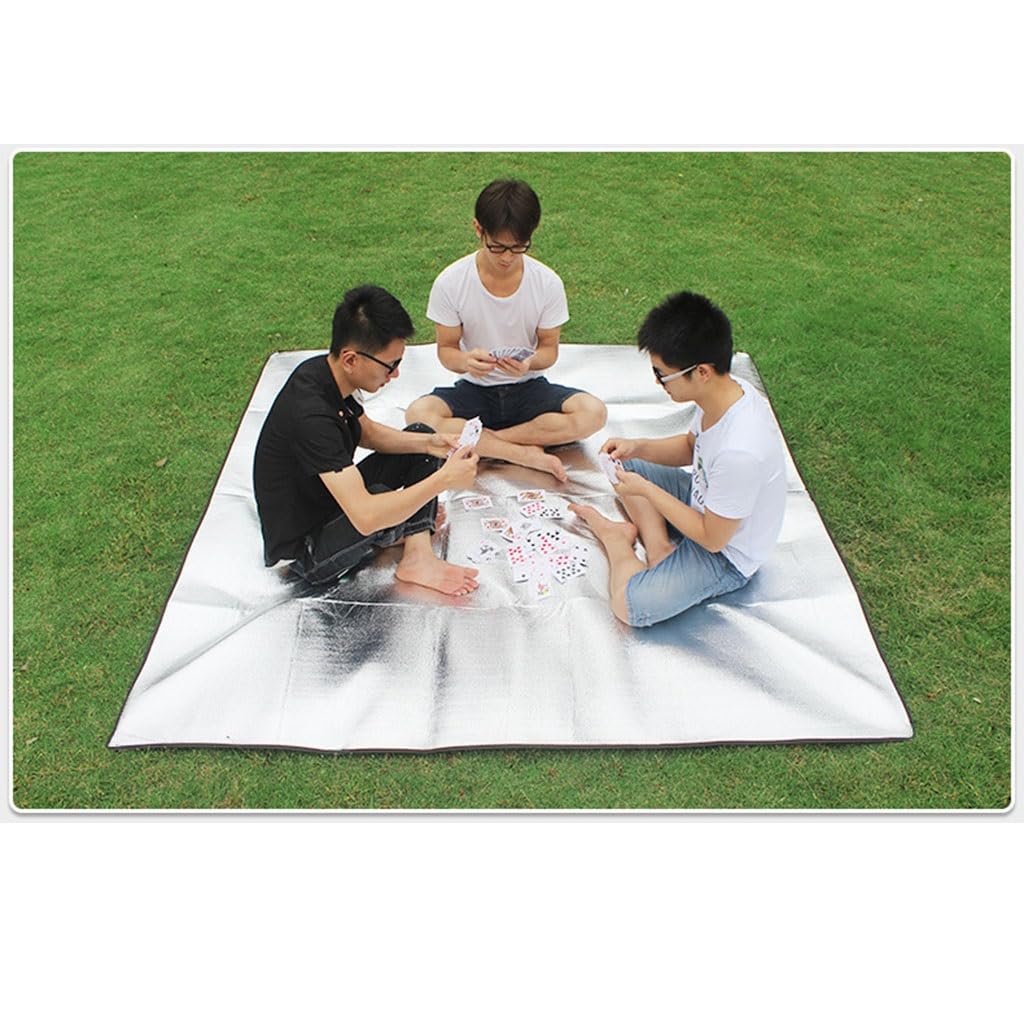 Doble Cara Papel de Aluminio Esterilla de Picnic Ultraligero Aislante Almohadilla para Dormir Impermeable Esterilla de Camping Huella de Tienda para Senderismo al Aire Libre (Size : 120 * 200cm)