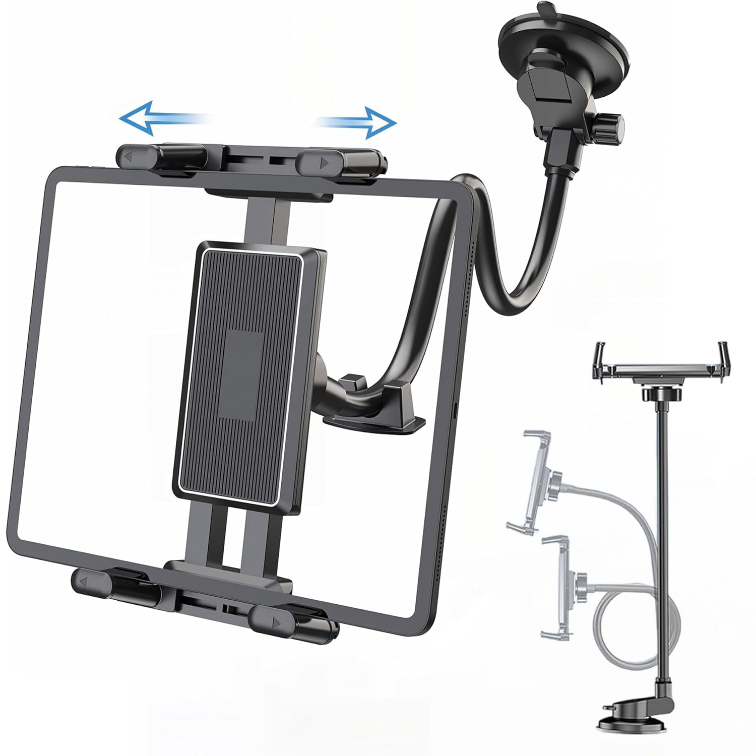 ZORBES® Car Tablet & Phone Mount Holder for 5-15 Inch Device 360° Rotating Suction Cup Phone Mount with Flexible Gooseneck Arm, Strong Vacuum Suction Cup for Dashboard/Windshield Mount-image-26