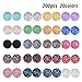 200 Pcs 20 Colors 12mm Resin Cabochons Faux Druzy Cabochons Round Flat Back Dome Cabochons with 40 Pcs Earring Wire Hooks Blanks for Jewelry Making, DIY Craft