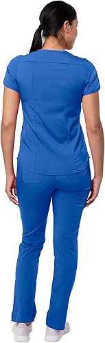 Miniatura 2 de Adar Pro Core - Conjunto médico clásico para mujer, camiseta médica con cuello en V y pantalones de yoga a medida