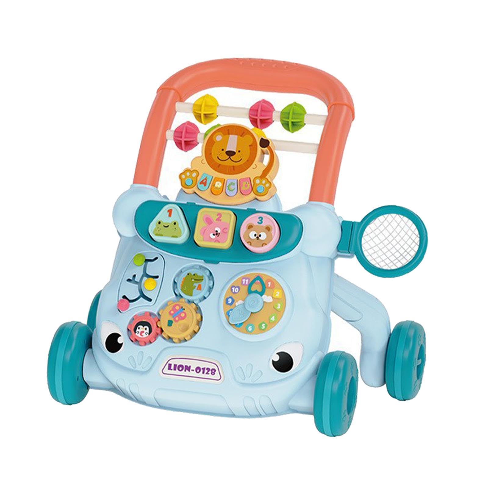 Giocattolo per Imparare a Camminare, Centro Attività per Bambini, Interattivo, Pannello di Gioco Educativo per La Prima Infanzia (6-12 Mesi), Ideale C, Blu, Taglia unica