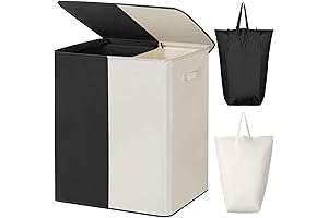 WOWLIVE 154L Two Section Laundry Basket