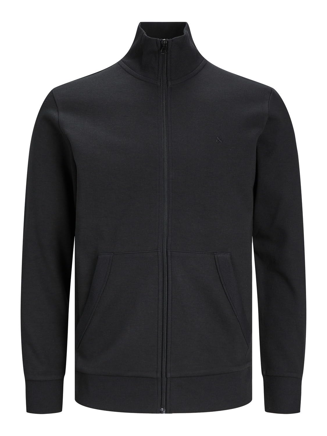 JACK & JONES Male Sweatshirt with Zip Logo Sweatshirt with Zip, black, XS