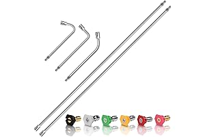 UPGRADED! Pressure Washer Extension Pole; 120" 2 Pack 60" Stainless Steel Wand Extensions