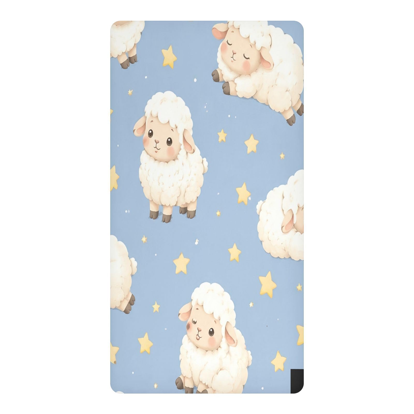 BOESI Star Sheep Waterproof Crib Sheet,Fitted Mattress Protector