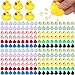 600 Pieces Rubber Duck in Bulk Bath Toys Set Bulk Mini Colorful Ducks Baby Shower Toy Birthday Party Decorations Favors Gift Classroom Summer Beach Pool Activity Carnival Game (600 Pieces)