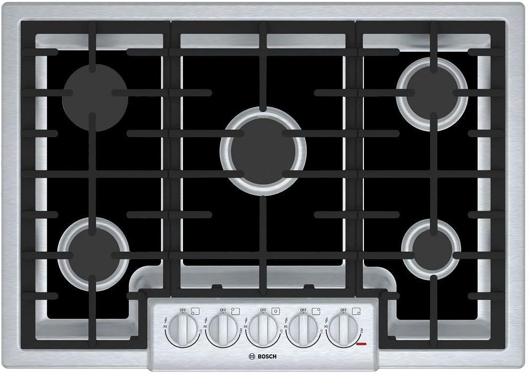 Premium Plus Stove Protectors for Bosch Gas Cooktop Model NGM8055UC, Custom Cut, Easy to Clean Stove Liner, Made in the USA.