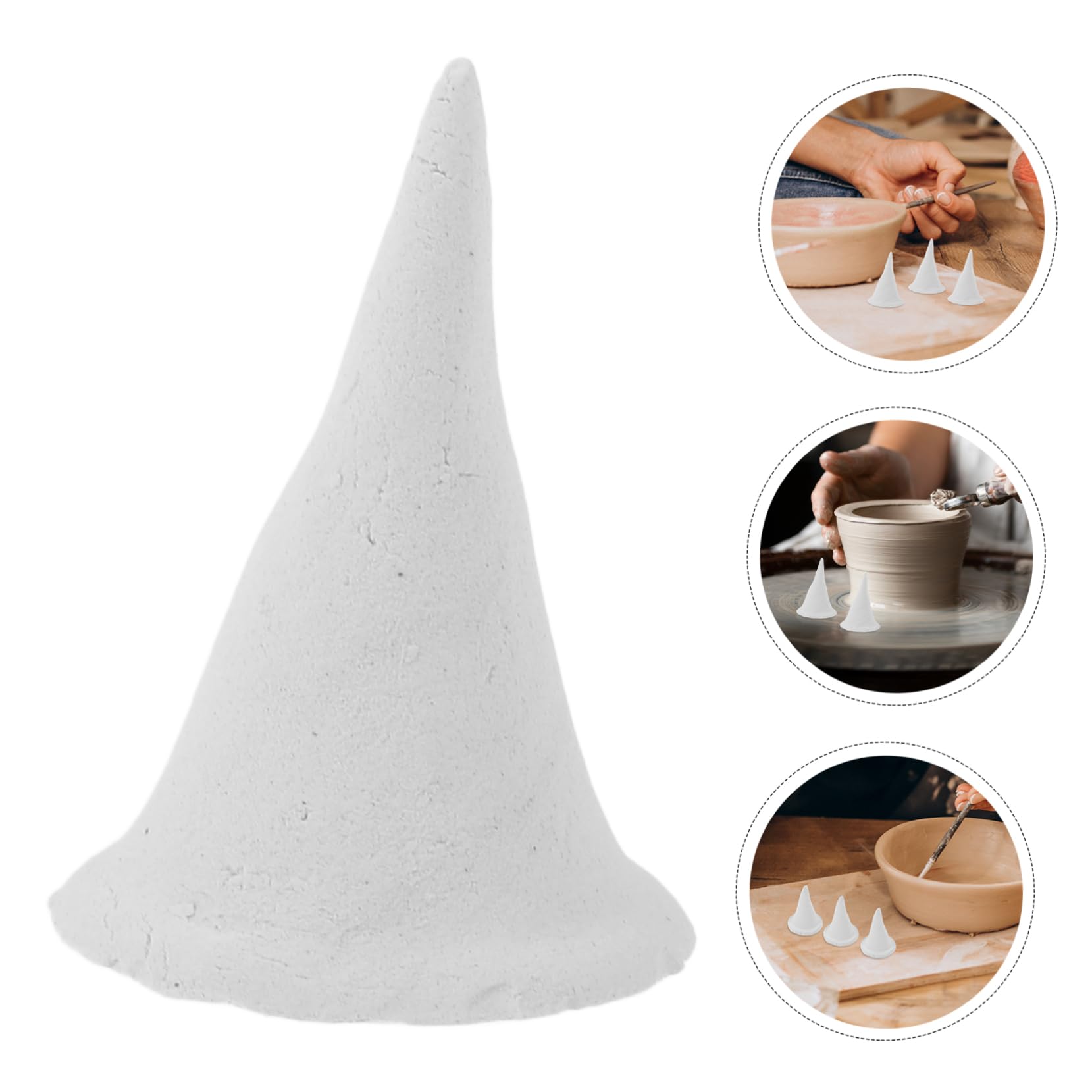 OSALADI High Temp Ceramic Pottery Kiln Nails Refractory Support Pins Easy to Use Store and Carry for Pottery Work