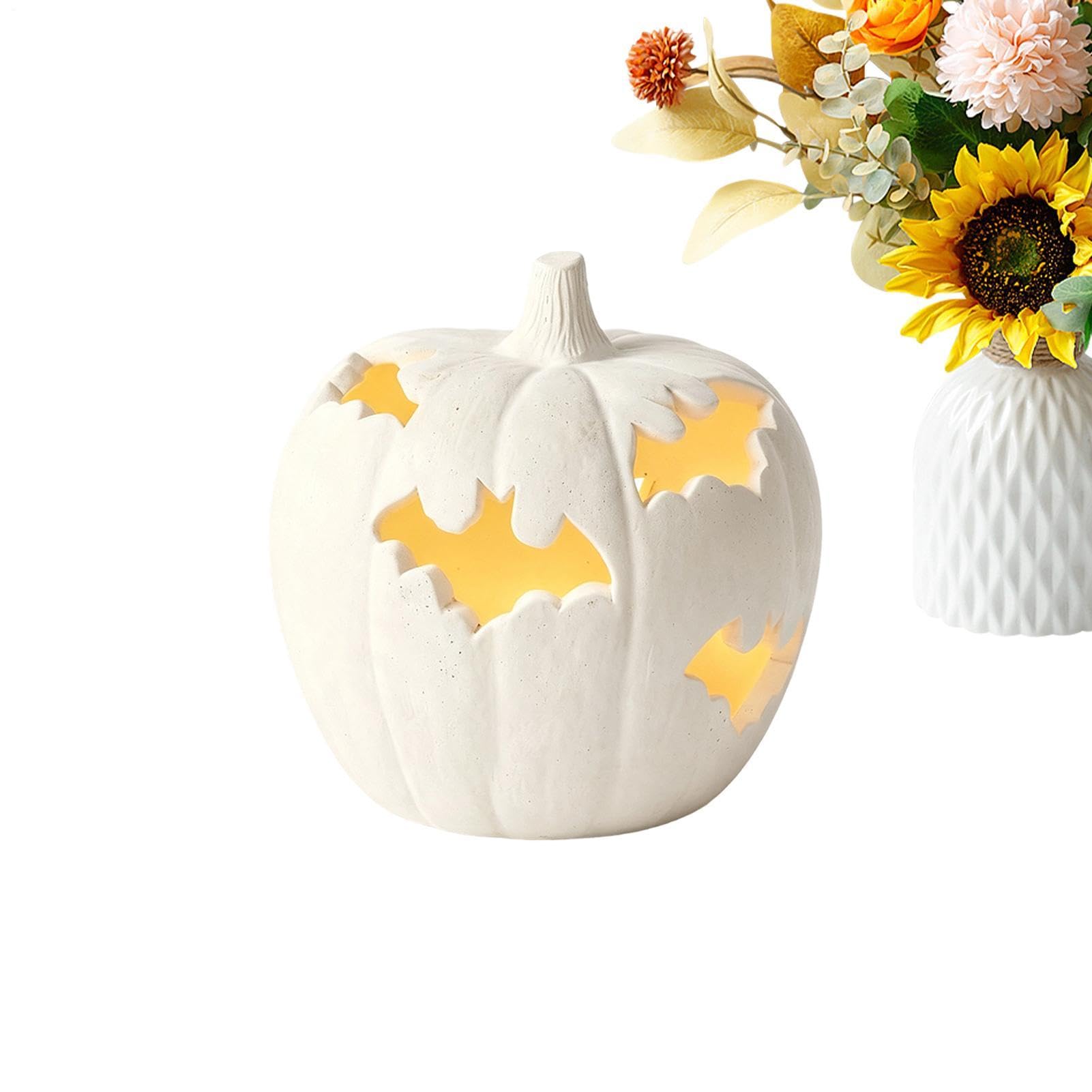 Pumpkin Lights - Lampada da tavolo riutilizzabile Centrotavola | Lampada a forma di zucca per interni ed esterni autunnali portico cottage fattoria mensola bar centrotavola