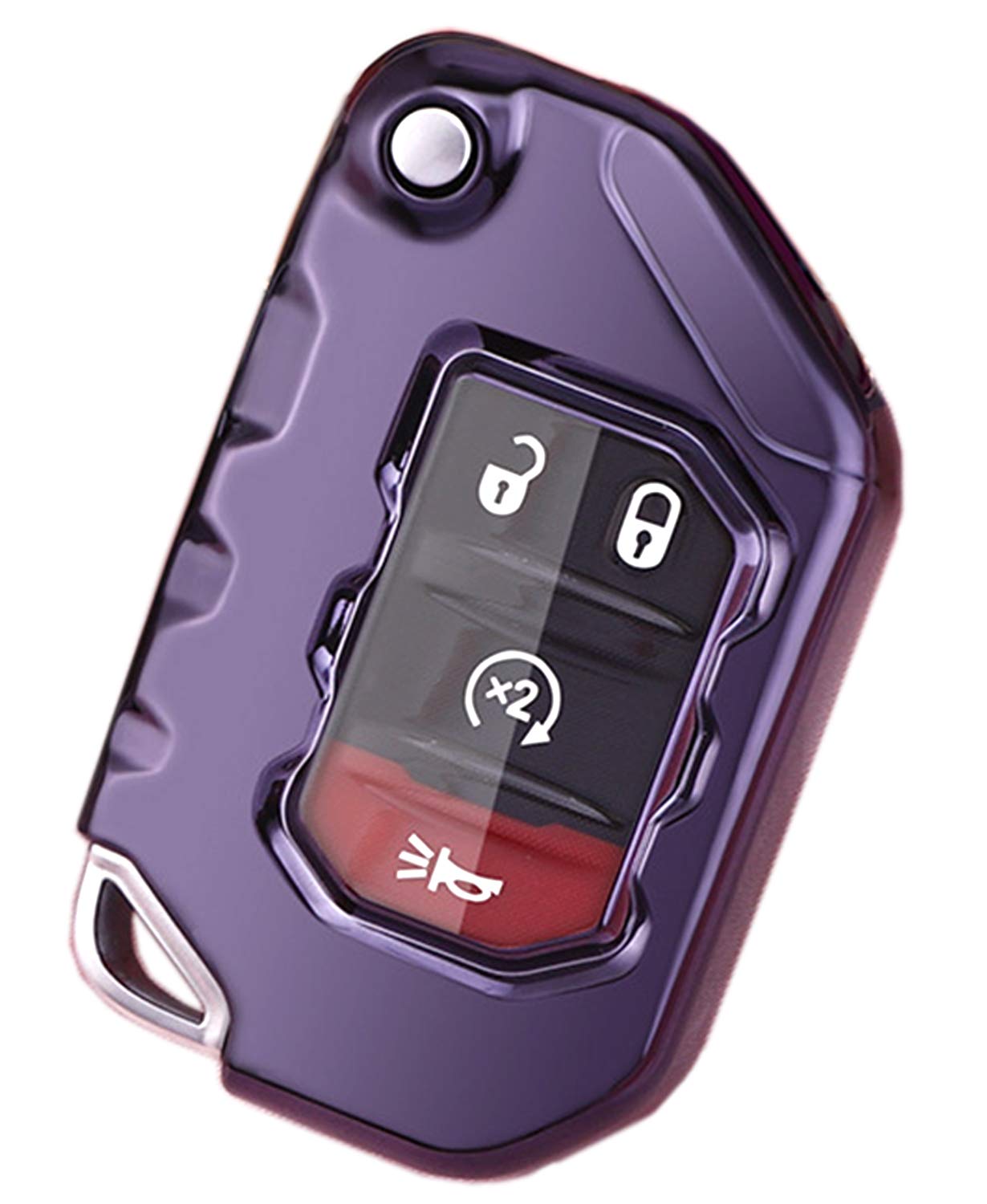 Buy Key Fob Cover for Jeep Full Protection Soft TPU Flip Key Case