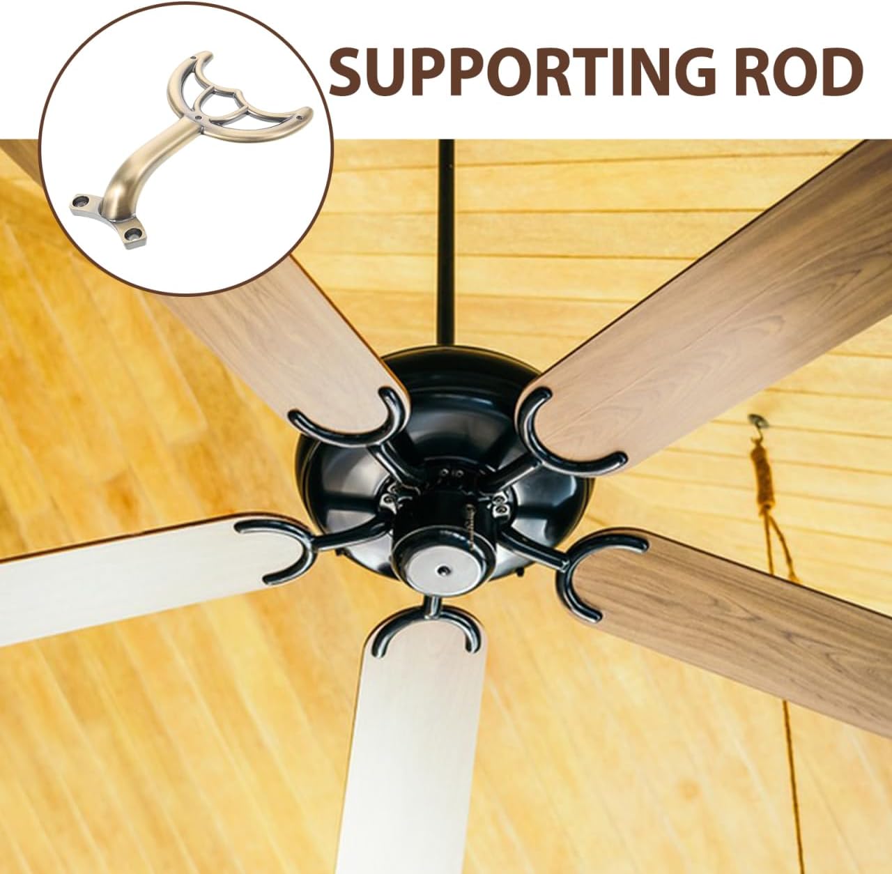 DOITOOL Replacement Ceiling Fan Blades Arms: Bronze Finish Ceiling Fan Blades Arm Bracket for Replacing to Keep It Works Well