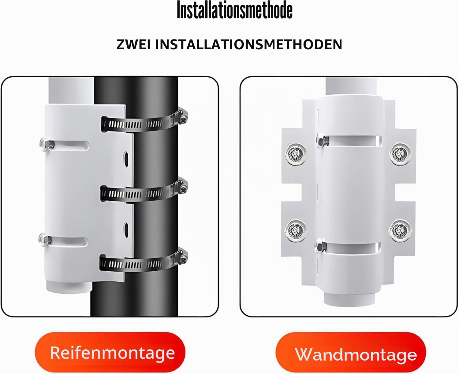 Heavy Duty Dual Mount 40CM Armhalterung für Überwachungskamera, Verstellbare Universal Wandhalterung mit 2 Halterungen, für CCTV Sicherheitsüberwachungssystem Drinnen und Draußen