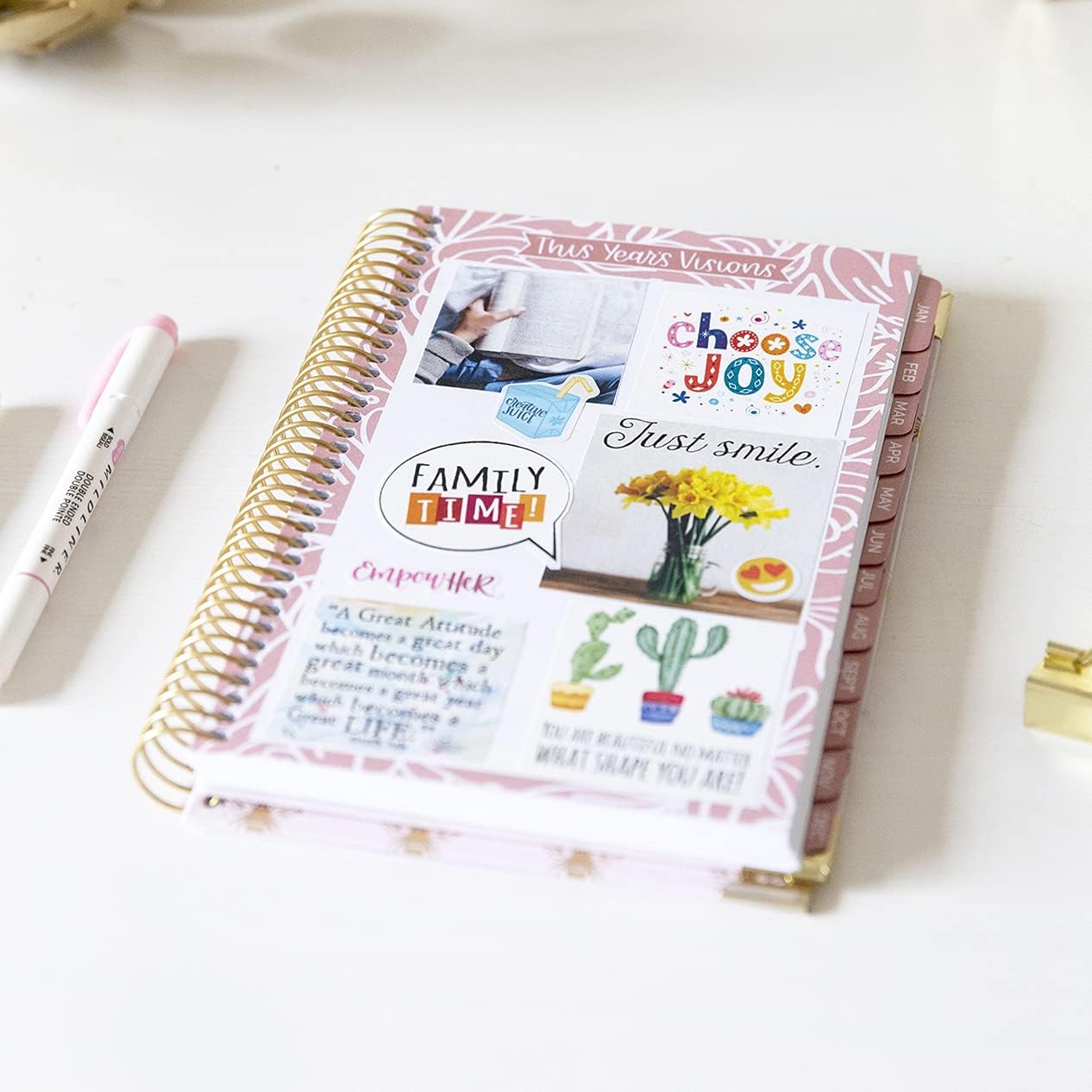 HARDCOVER bloom daily planners 2022 Calendar Year Day Planner (January 2022 - December 2022) - Passion/Goal Organizer - Monthly & Weekly Inspirational Agenda Book - 5.5" x 8.25" - Gold Bees : Office Products