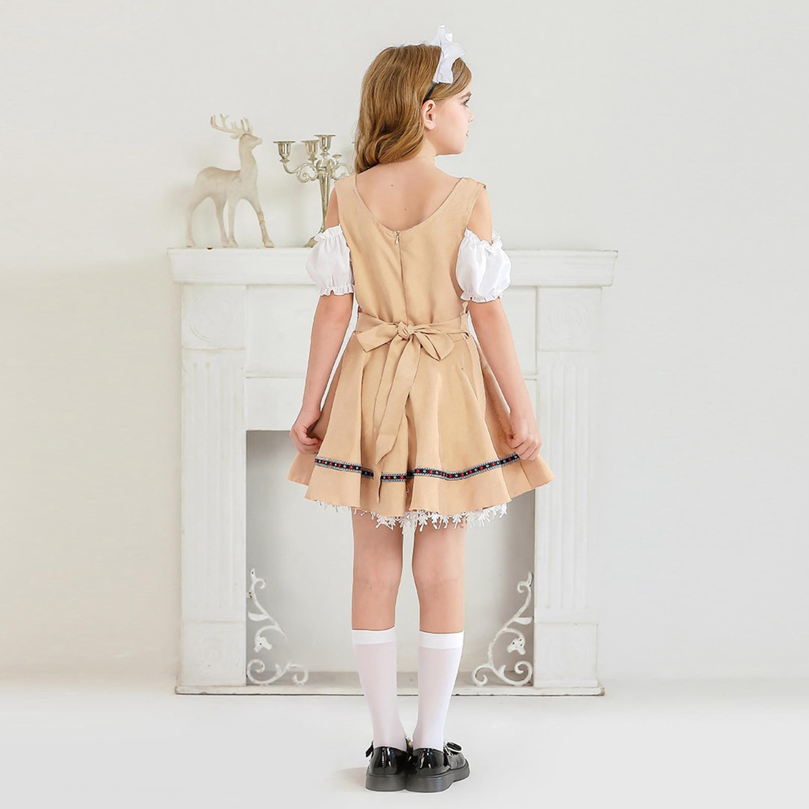 Generisch Mädchen Dirndl Oktoberfest Kinder Outfit Mädchen, Für Oktoberfest Kirchweih Hochzeit Sonntagausflug Kostüm Kinder Bayerisches Bierfest Trachten Dirndlkleid