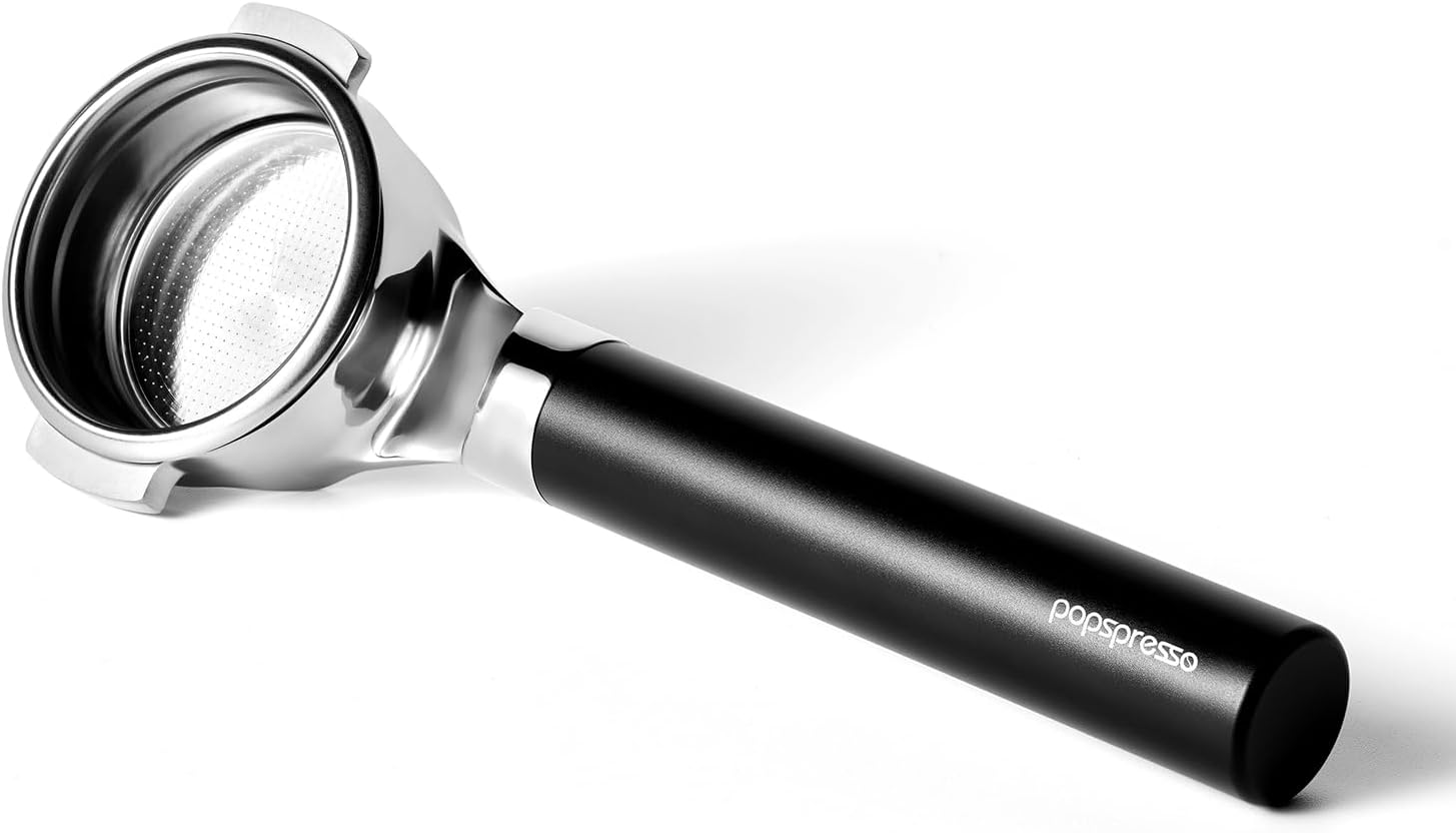 58mm Espresso Coffee Bottomless Portafilter, Compatible for E61, Flair 58, ECM, Rocket, Sanremo, Synesso, VBM Coffee Machines, with 18g Filter Basket & 0.3mm Holes