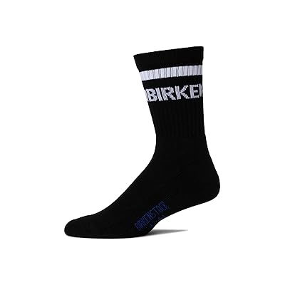 Birkenstock Cotton Crew Stripe Socks Crew Cut Socks Shoes Black/White
