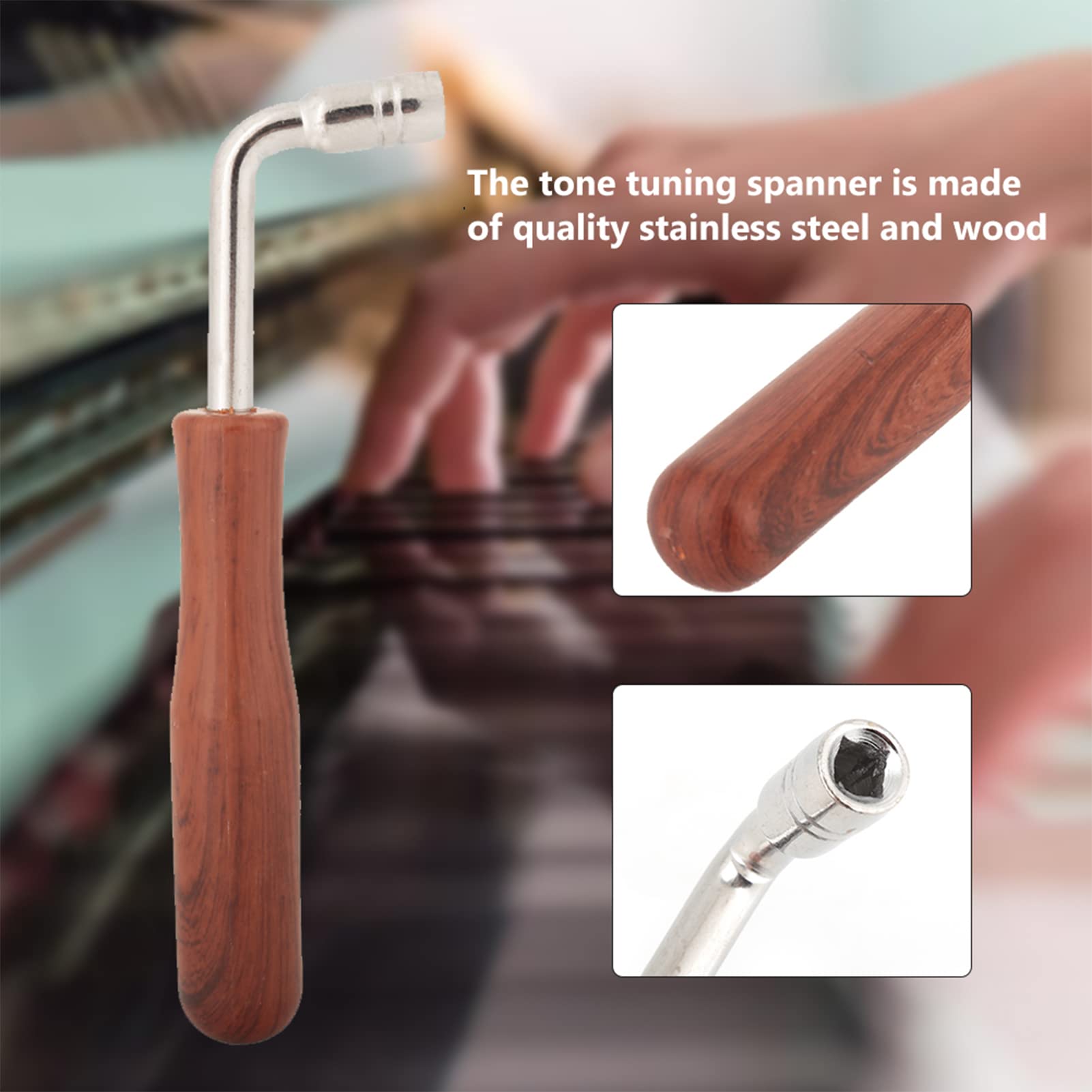 Yctze Piano and Guzheng Tuning Wrench Spanner, Practical Tuner for Pianos, Autoharp, Hammered Dulcimer, Universal Tuning Key for Grand Piano, Repair & Replacement Music