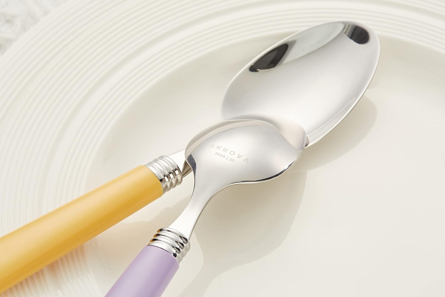 ANNOVA Silverware Set 20 Pieces Stainless Steel Cutlery Color Handle Flatware - 4 x Dinner Knife; 4 x Dinner Fork; 4 x Salad fork; 4 x Tablespoon; 4 x Teaspoon (Mix Solid)