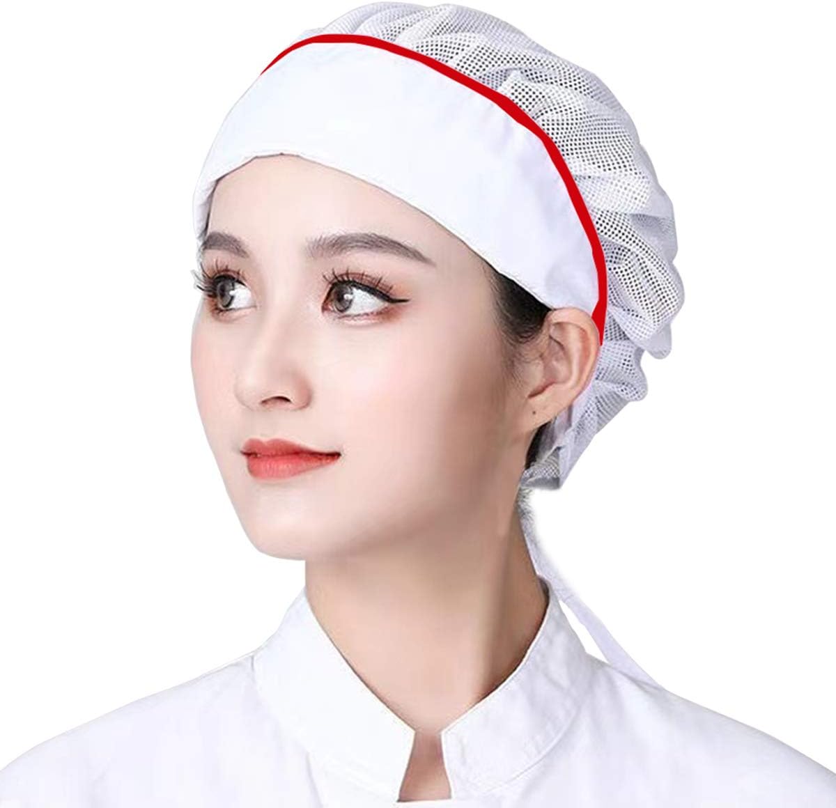 DXYAKY 3pcs Chef Hats Adjustable & Reusable Kitchen Cooking Chef Caps Food Service Hair Nets Breathable Mesh Work Hat - Image 3