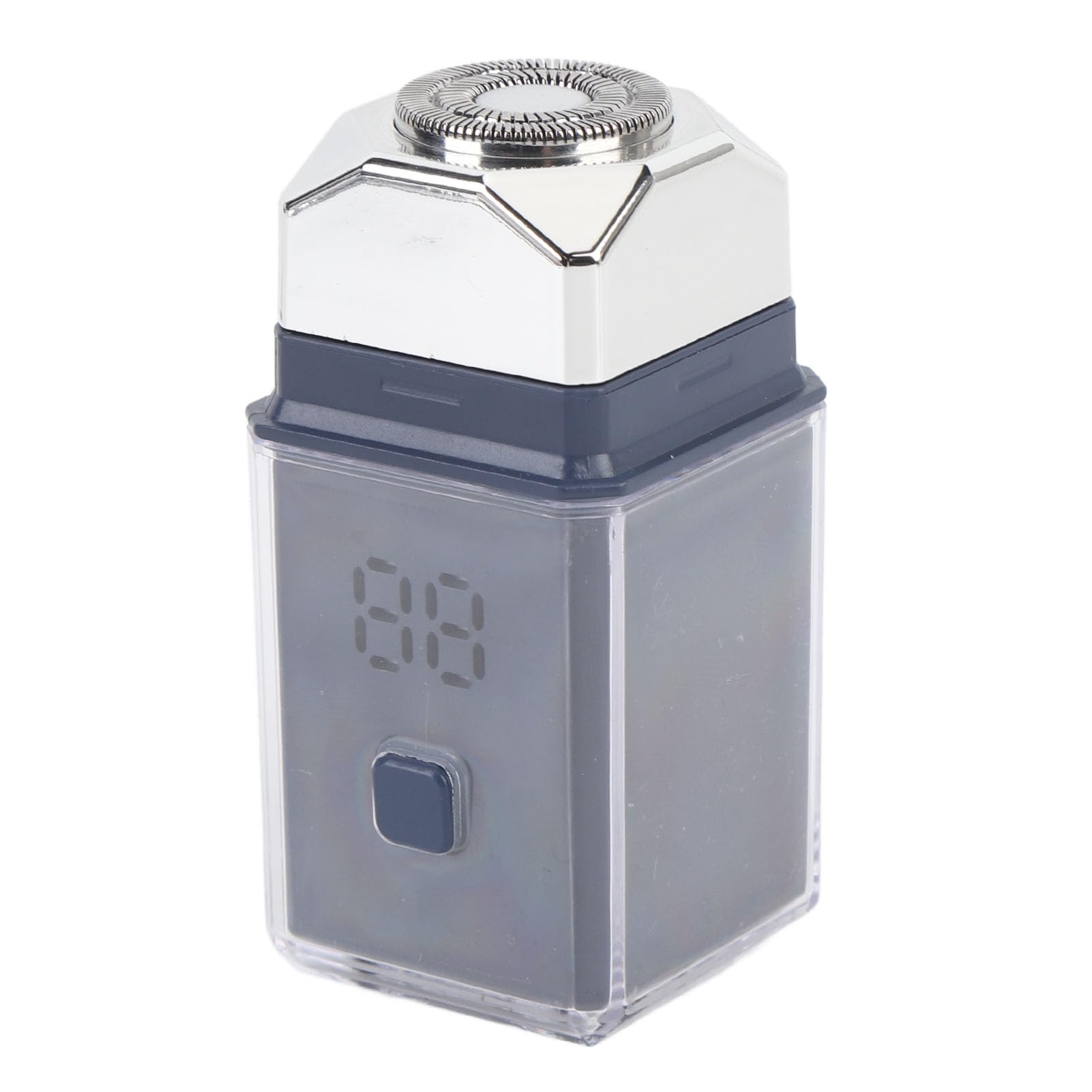 Travel Beard Trimmer for Men, IPX7 Water Proof, Noiseless Rechargeable Portable Electric Beard Clipper with Nose Hair Head for Face Mustache (Blue)