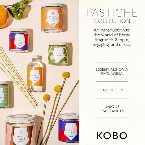 Miniatura 3 de KOBO Vela de biblioteca de caoba (4 onzas) | Colección Pastiche | Vela de soja 100% pura | Vela perfumada totalmente natural, vertida a mano en
