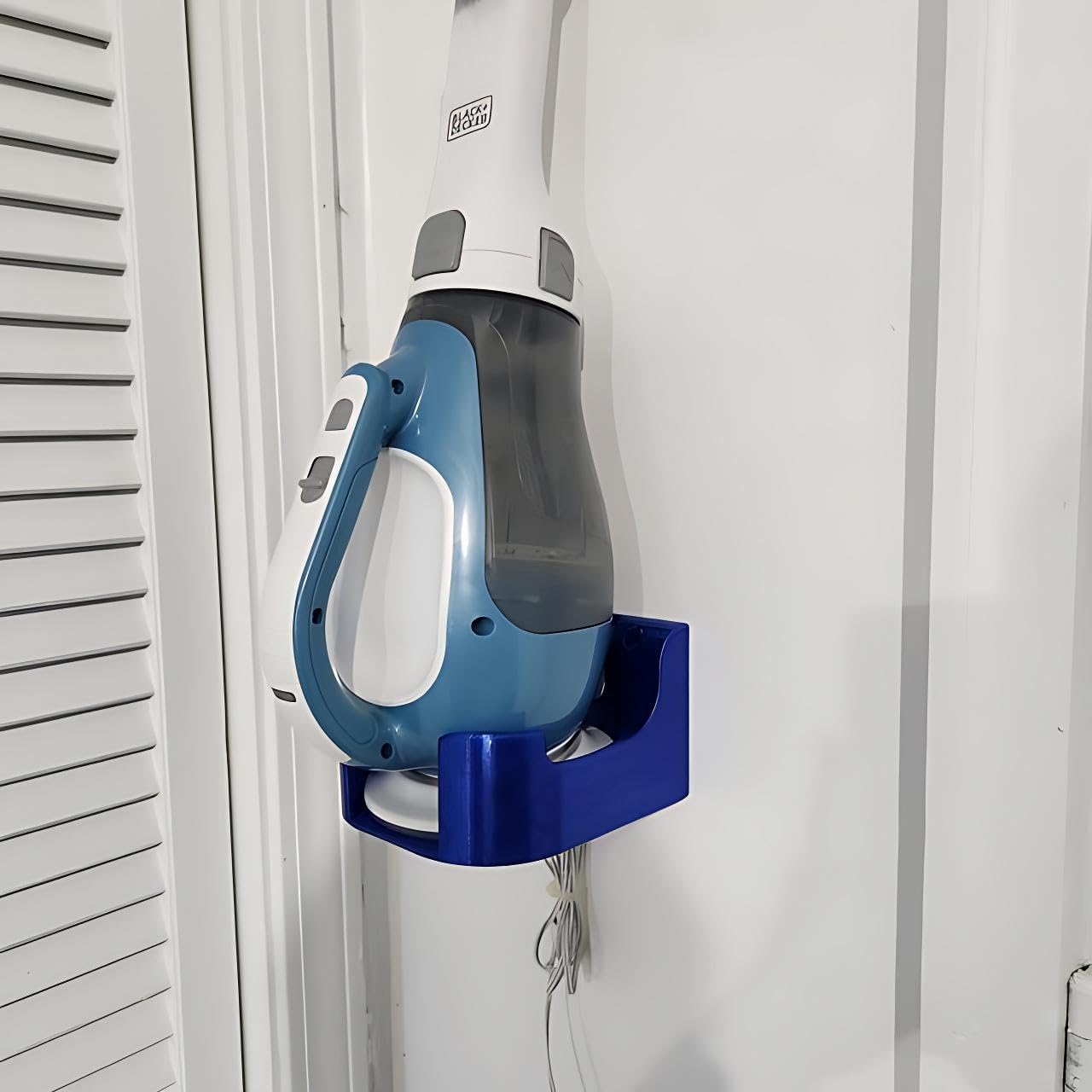 Wall Mount Bracket for Black+Decker Dustbuster Handheld Cordless Vacuum, Compatible with Models CHV1410L/CHV1410L32/BDH2000L, Secure Anti-Fall Design, Charging Station Holder (Black)