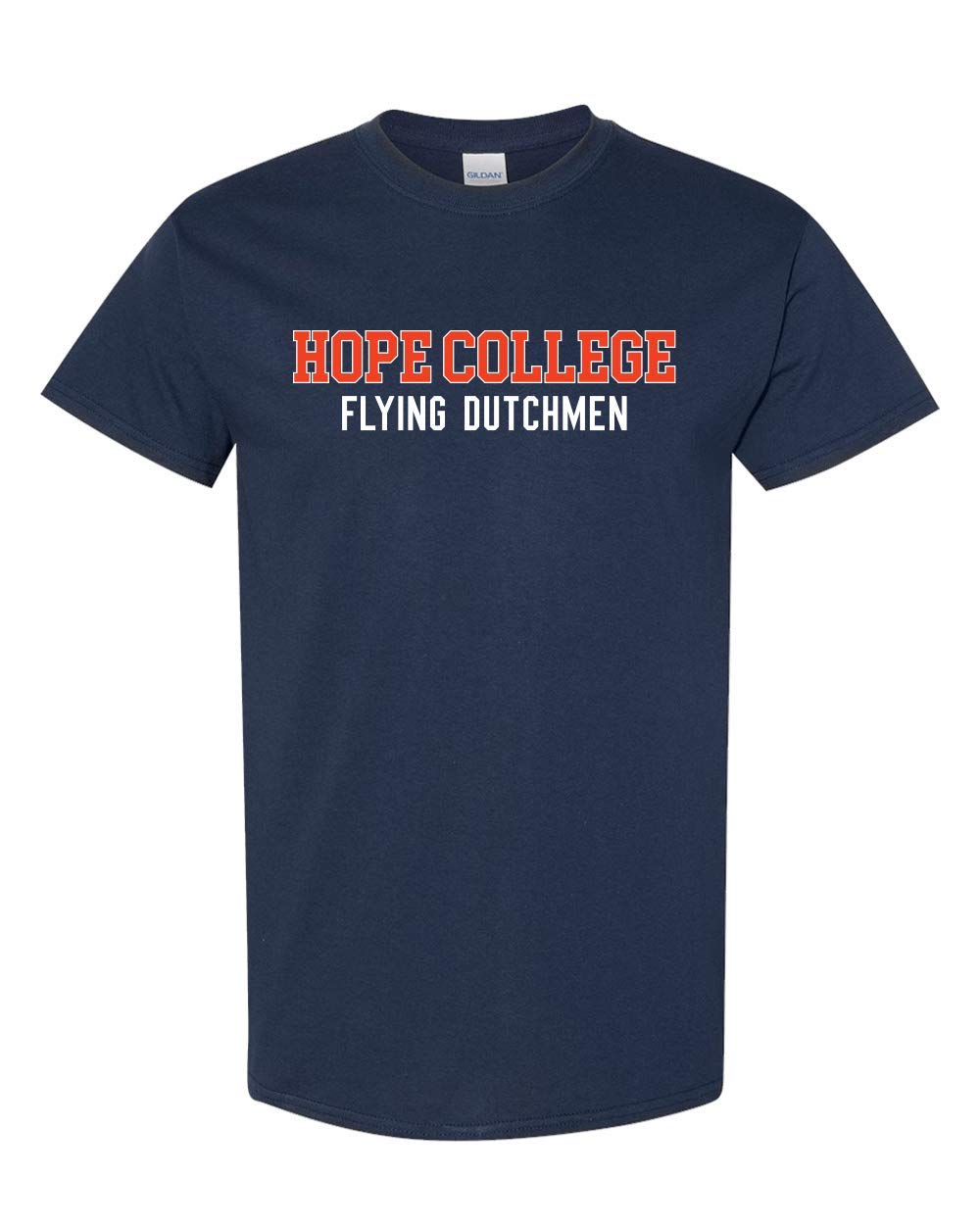 CreateMyTeeHope College Flying Dutchmen Two Color Unisex Short Sleeve T-Shirt - Hope Flying Dutchmen Apparel