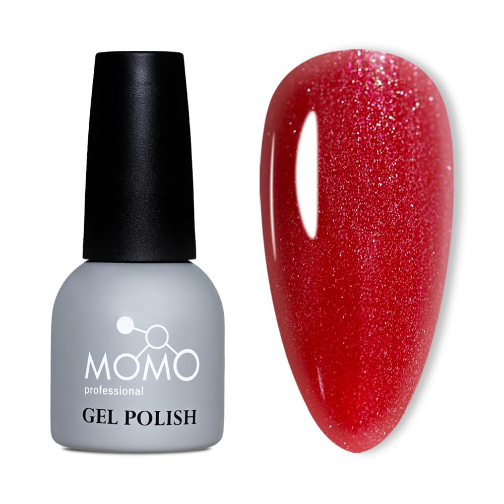 MOMO professional Kalıcı Oje S026 Işıltılı Bordo Kırmızı 14 ml