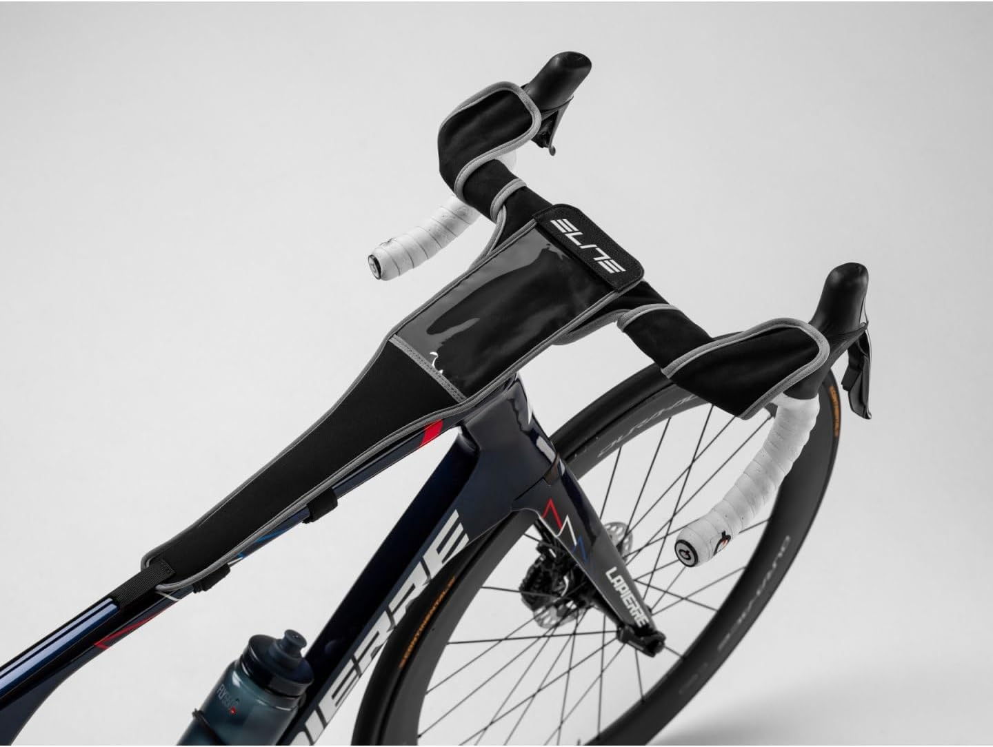 Elite Protec Wings Bike Sweat Guard, Ultra-Absorbent Frame & Handlebar Protector for Indoor Cycling & Home Trainers, Includes Touch-Sensitive Smartphone Pocket, Universal Fit for Road & Indoor Bikes