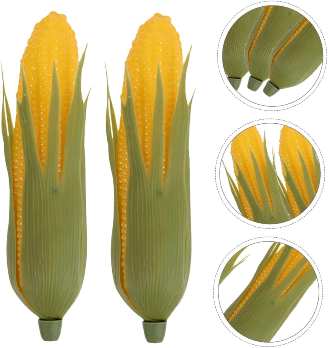 8pcs Artificial Corn Decor Simulation Vegetable Model Plastic Realistic Faux Food Kitchen Photo Props Home Decoration