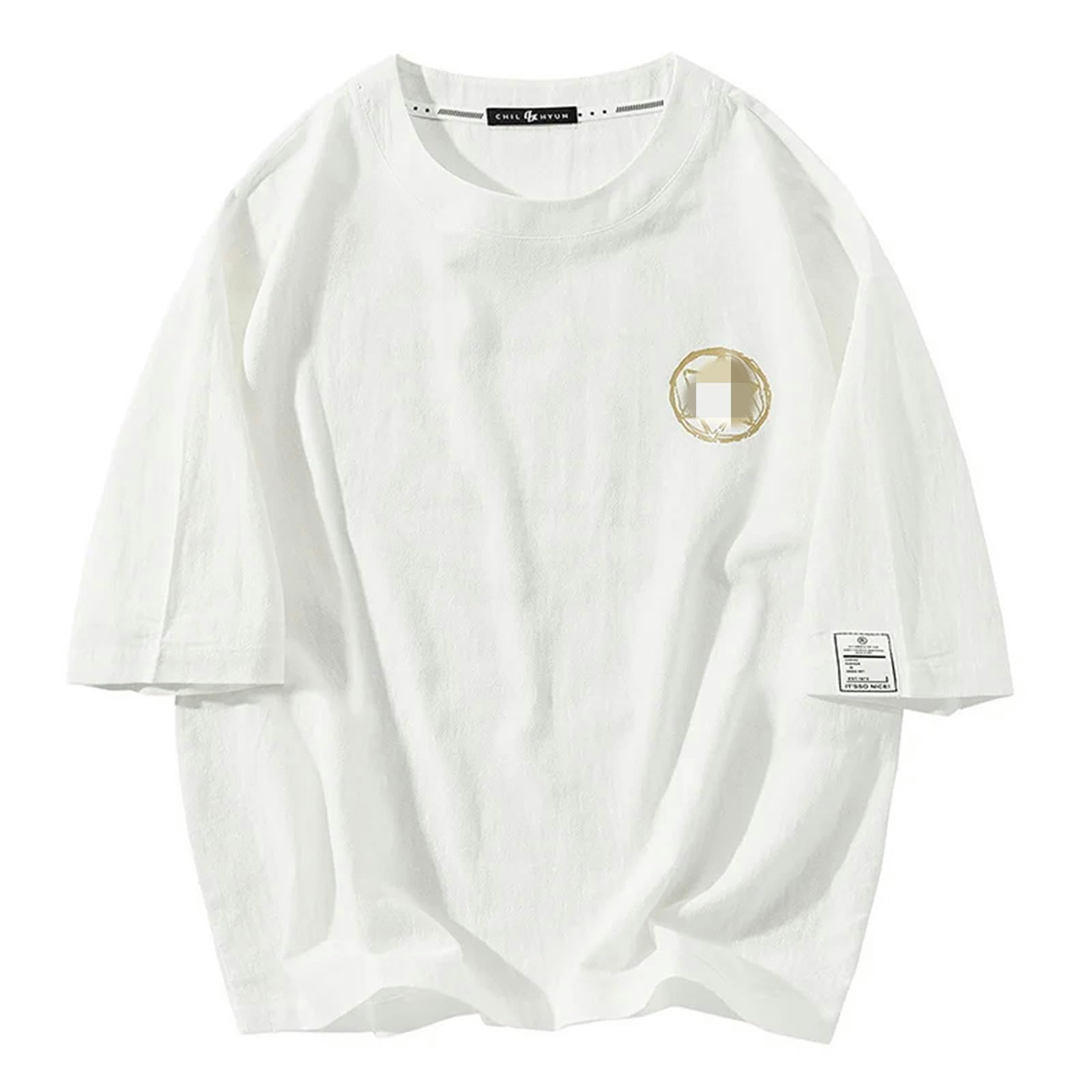 Męska koszulka oversize T-shirt dla mężczyzn plus size T-shirt luźny duży rozmiar okrągły dekolt koszulki z krótkim rękawem