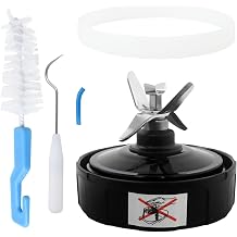 New 7 Fins Blender Blade Extractor Blade Assembly Compatible for Ninja BL492 30, BL492W 30, BL493, BL493Z 30, BL494 30, BL494C, BN400, BN400C, BN401, BN401C, NB401WBKT, CL401A, CL405CO