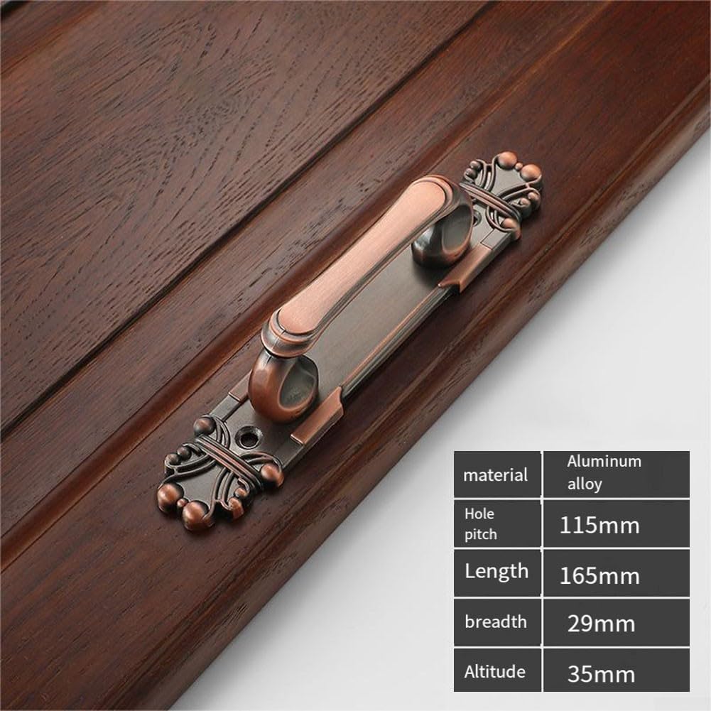 Poignée De Porte Antique En Alliage D'aluminium Apparent Pour Portes