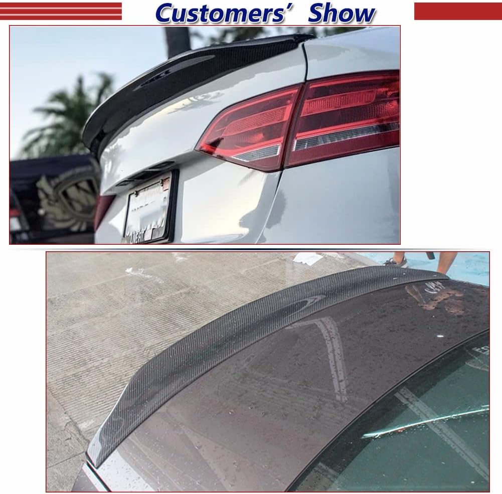 Carbon Fiber Trunk Spoiler for Audi A4 B8 2009-2012 Base Sedan Trunk Lip Spoiler Rear Wing Spoiler HighKick Body Kits Factory Outlet (Type B)