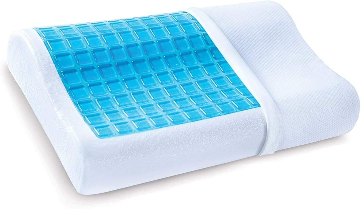 Orthopedic Memory Foam Pillow with Cooling Gel Layer | Cervical Neck Support for Sleeping, Ergonomic Contour for Pain Relief, Soft & Breathable, For Back, Side & Stomach Sleepers-image-22