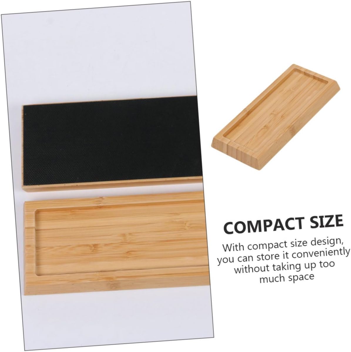 Uonlytech 5pcs Bamboo Whetstone Stand for Kitchen Scissors Knife Sharpening Stone Holder