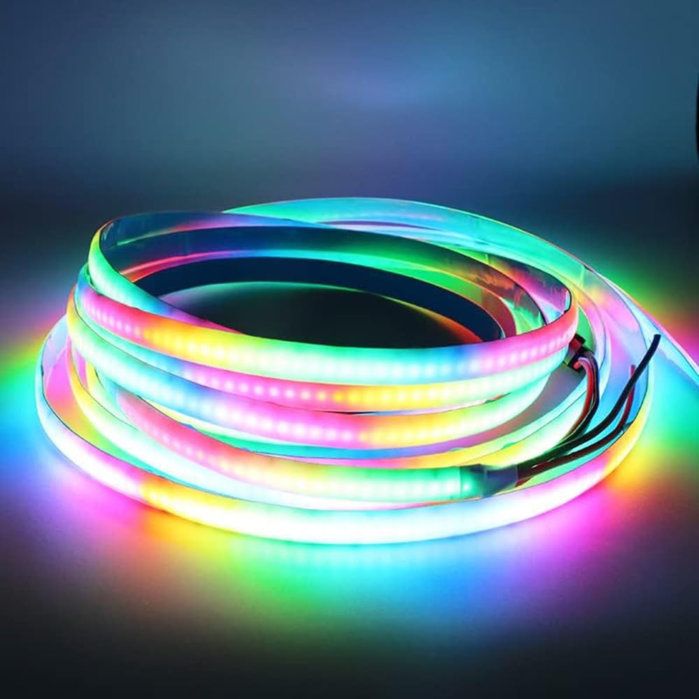 COB 5V RGB COB colorido LED tira alta densidad SK6812 332LED/m sueño color luz mágica digital direccionable banda LED similar WS2812