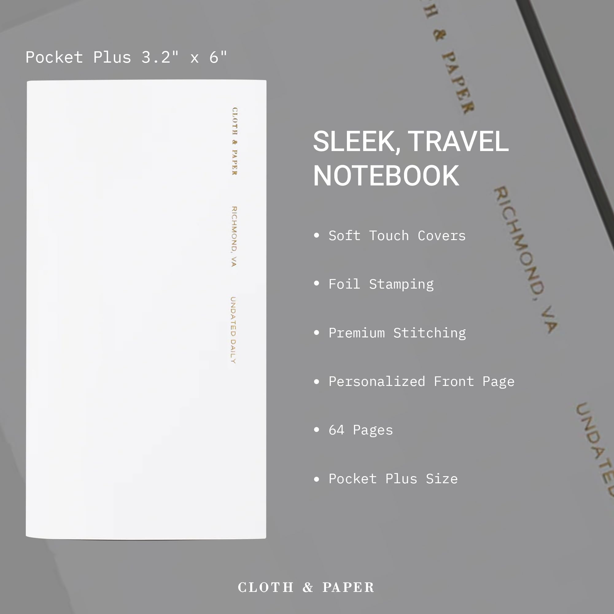 Cloth & Paper Agenda giornaliera senza data, agenda giornaliera tascabile Plus, 8,1 x 15,2 cm, pianificatore di produttività con orari, priorità, layout delle attività per la pianificazione