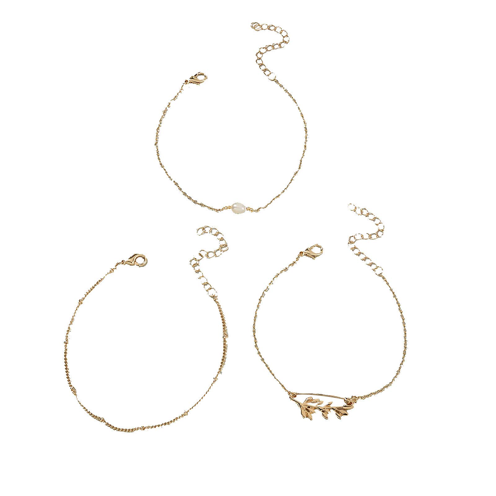 Lad Weather Watch 3PCS Multi-layer Bracelet Temperament Versatile Jewelry Brooch Ladies Earring Set (as show, One Size)