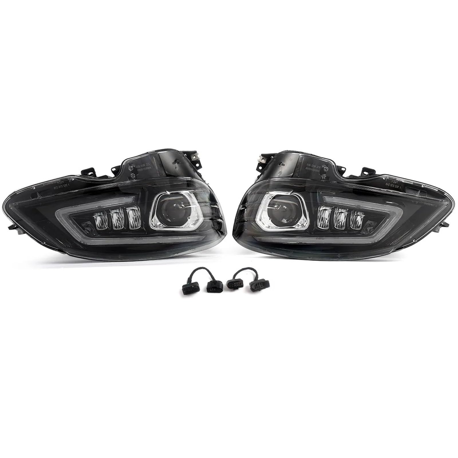 Faro Coche PARA Benz CLASE C W204 C200 C250 C300 C350 2007-2011 Un Par CONJUNTO FAROS DELANTEROS Lado Izquierdo Conducción Faro ESTILO GT Faros Delanteros