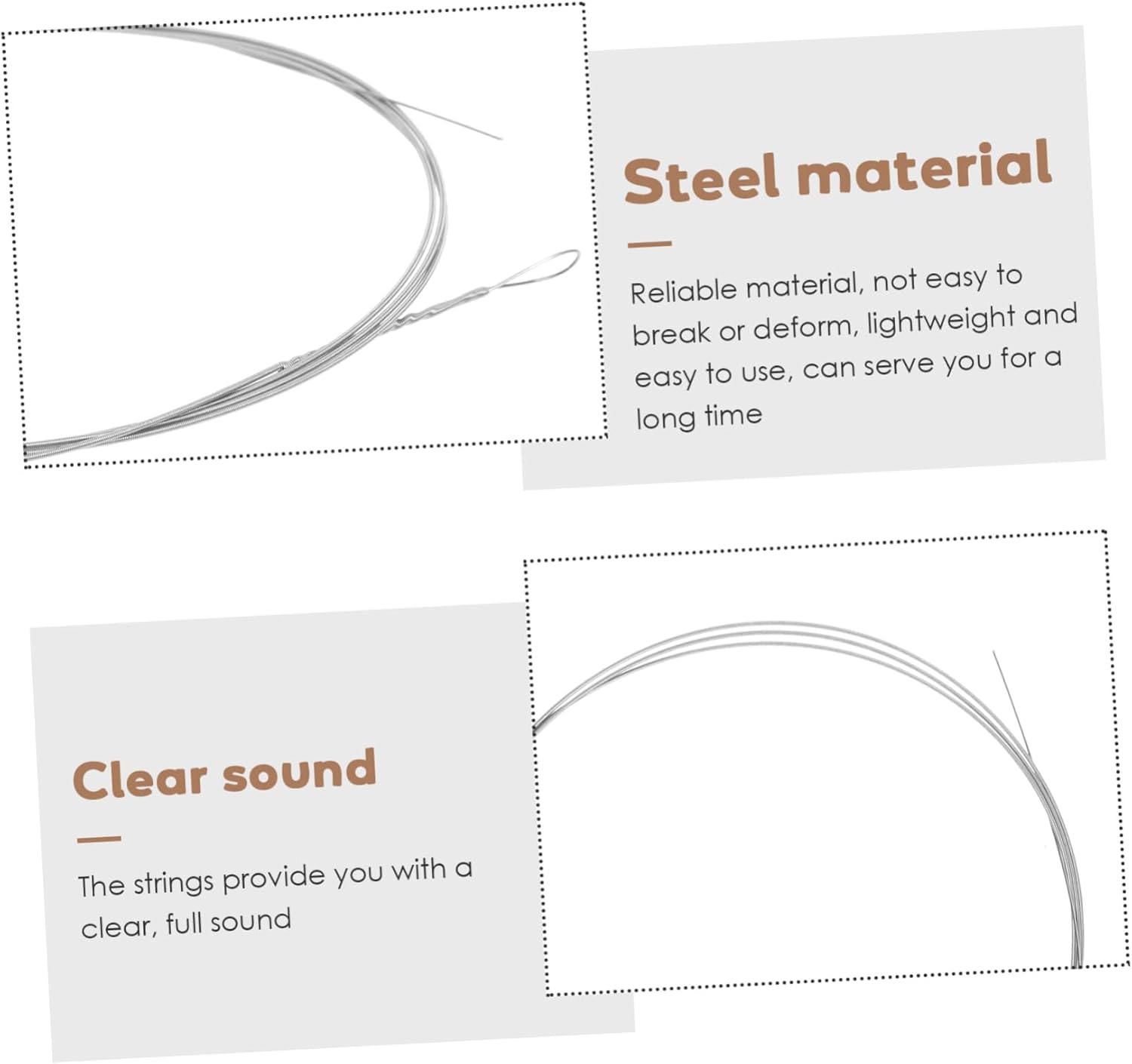 ibasenice 10pcs Dulcimer Strings Replacement Steel Strings for Musical Instruments Excellent Sound Quality for Players and Beginners Accessories